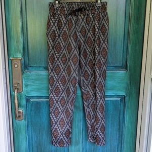 ZARA MAN Geometric Print Ankle Cropped Pant